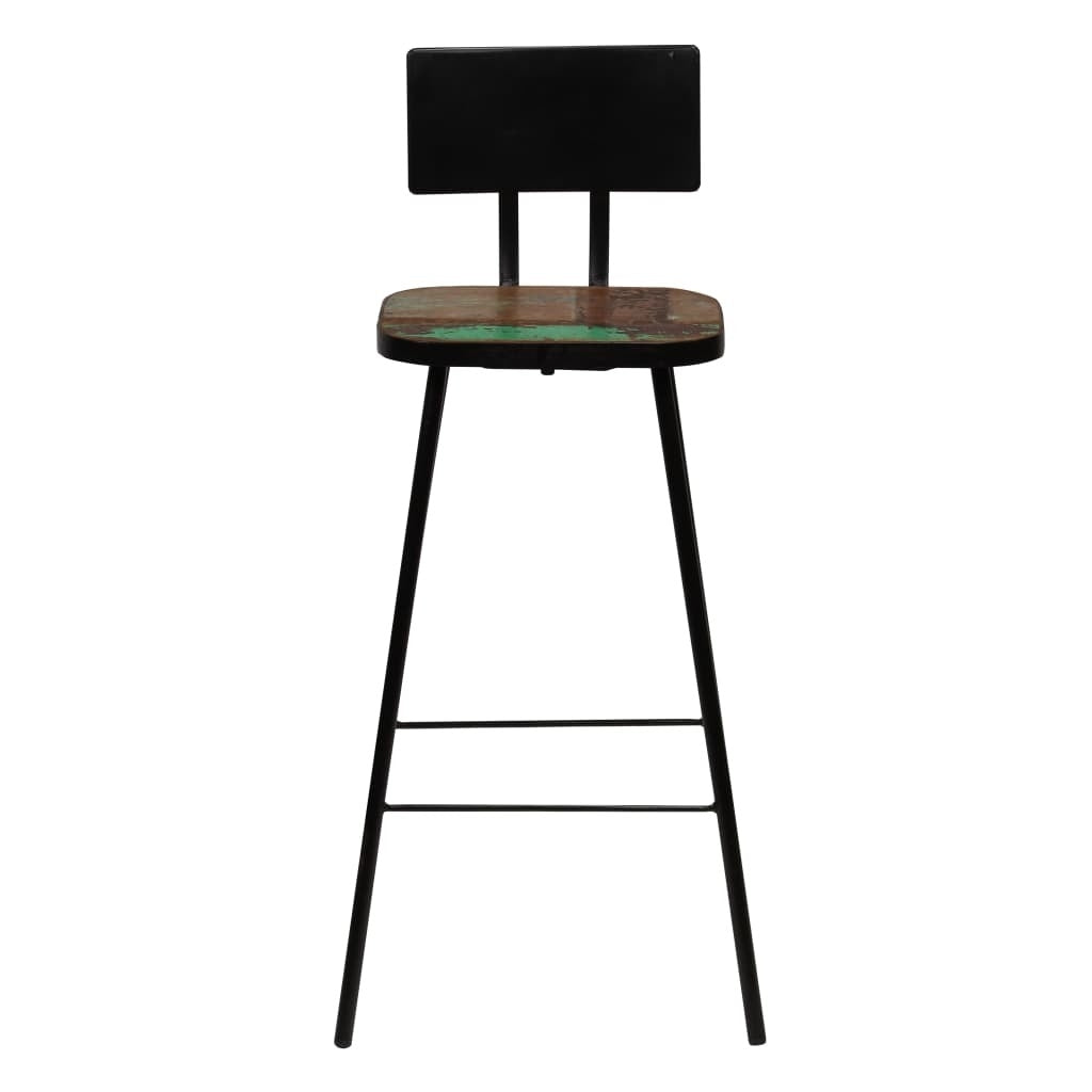 Bar Set Multicolour Solid Reclaimed Wood Medium Industrial