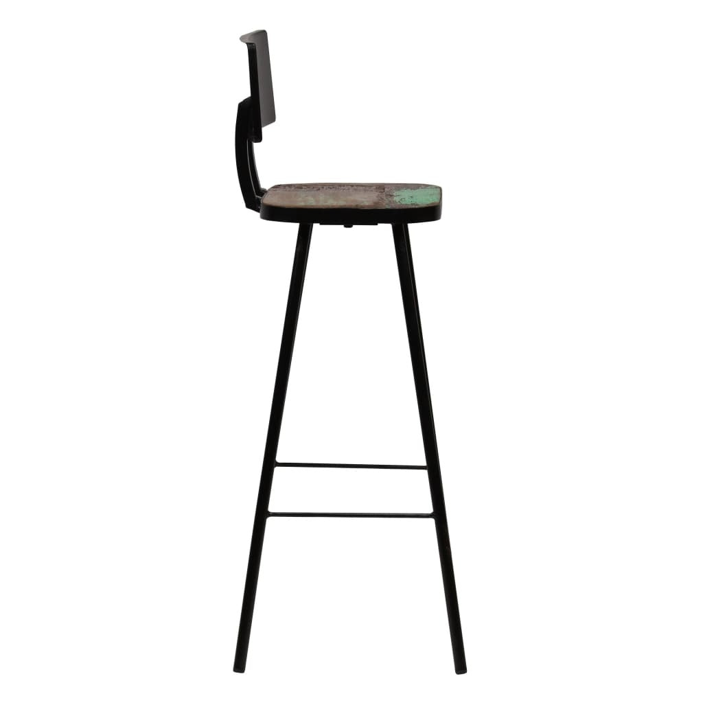 Bar Set Multicolour Solid Reclaimed Wood Medium Industrial