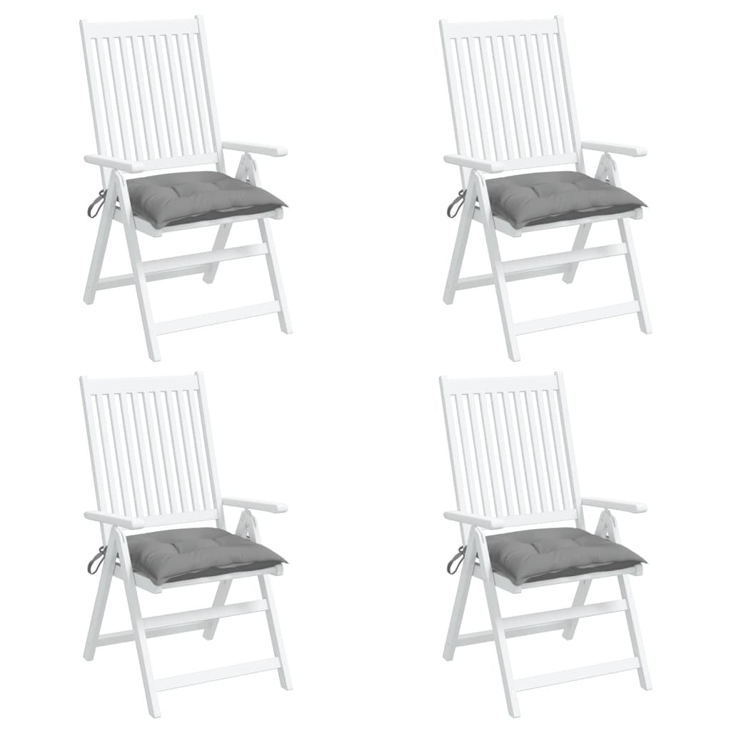 Chair Cushion Set of 4 Grey Oxford fabric (100% polyester)