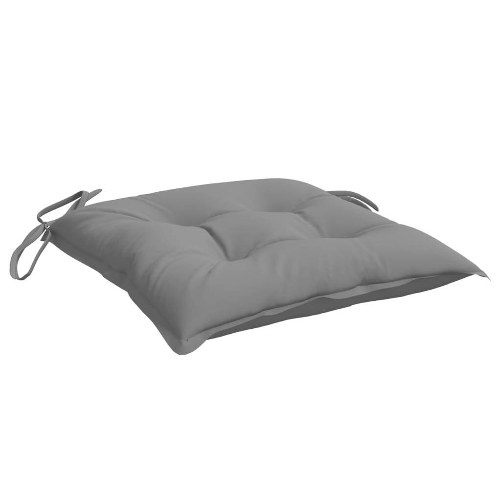 Chair Cushion Set of 4 Grey Oxford fabric (100% polyester)