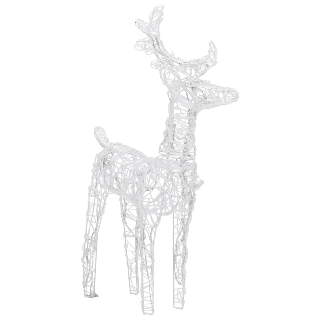Christmas Reindeer Set of 4 Cold White Acrylic Medium