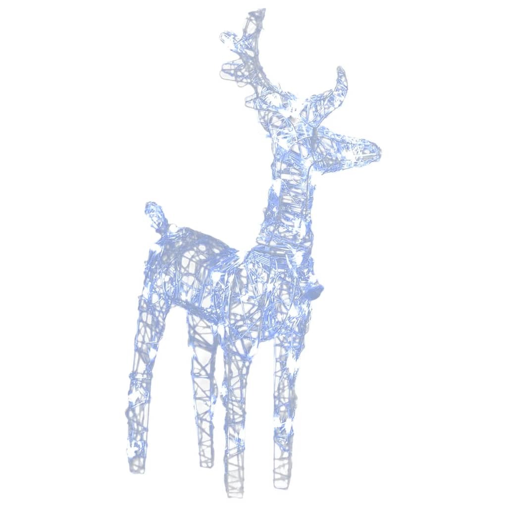 Christmas Reindeer Set of 4 Cold White Acrylic Medium