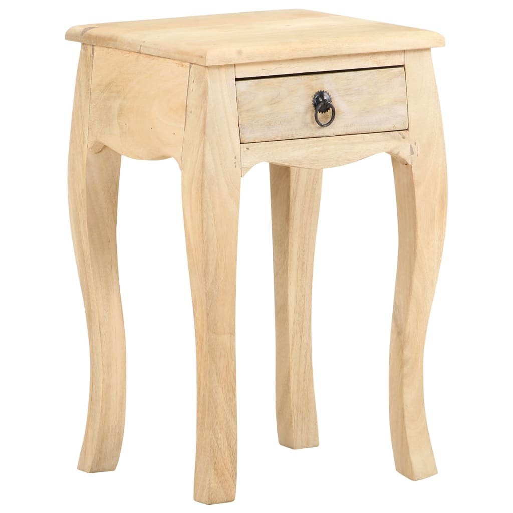 Bed Cabinet Brown Solid mango wood Compact Bedside Table Square
