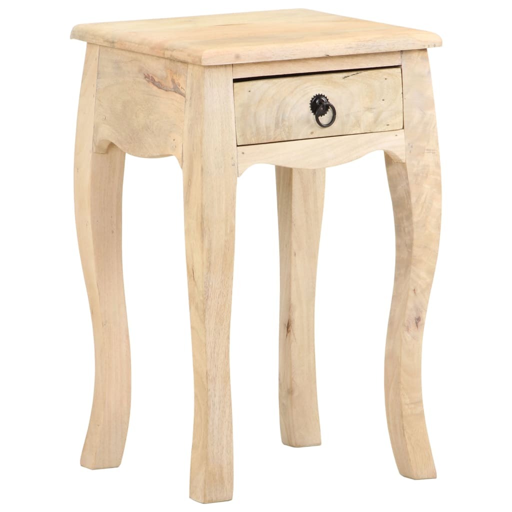 Bed Cabinet Brown Solid mango wood Compact Bedside Table Square