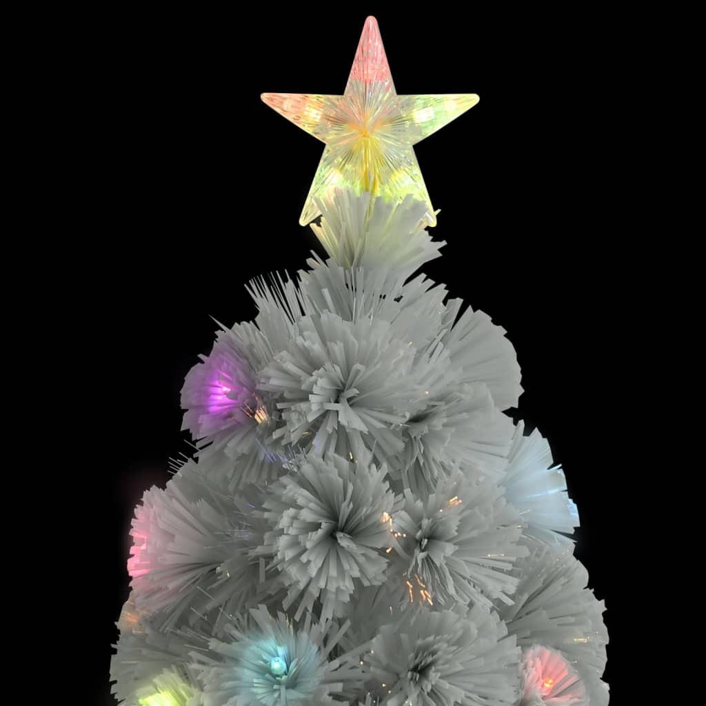 Artificial Christmas Tree White Fiber optic, PVC, Steel 4 ft