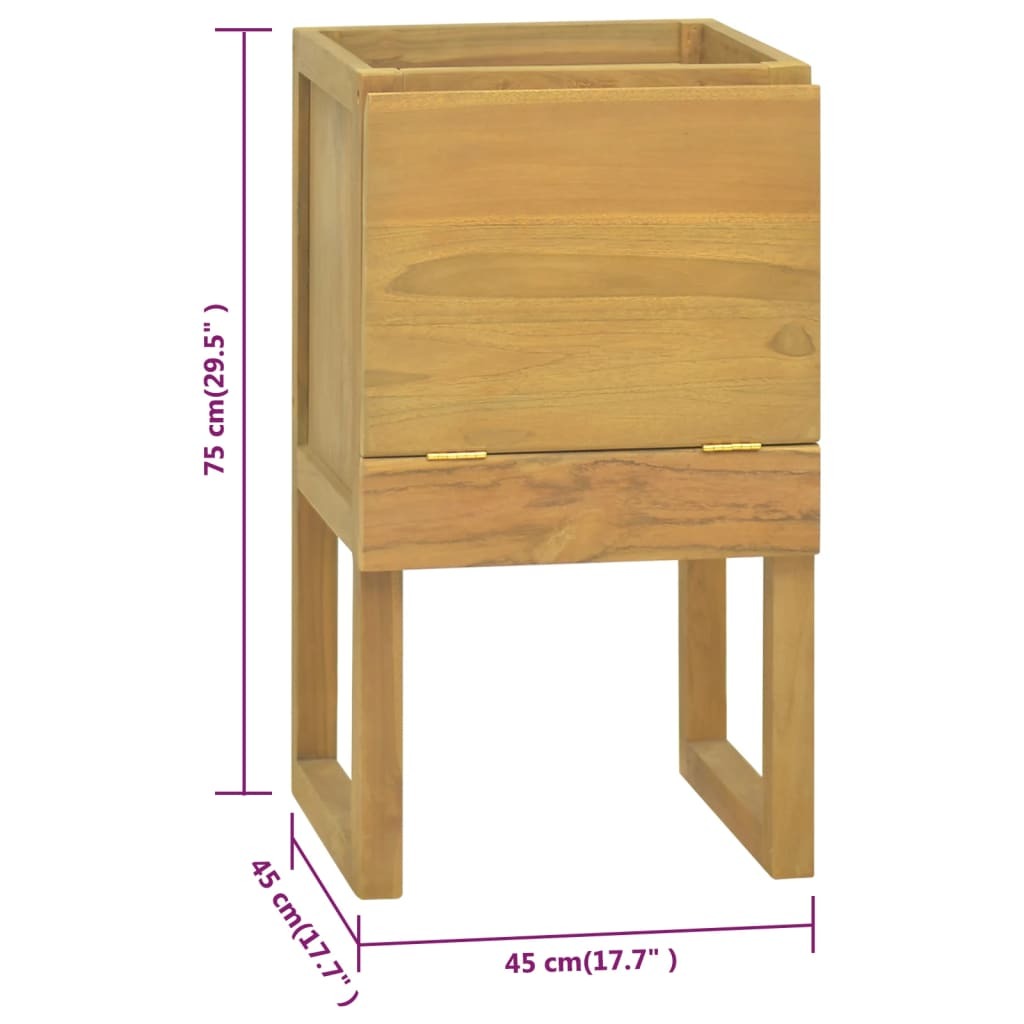 Bathroom Cabinet Natural Teak Solid Teak Wood Medium