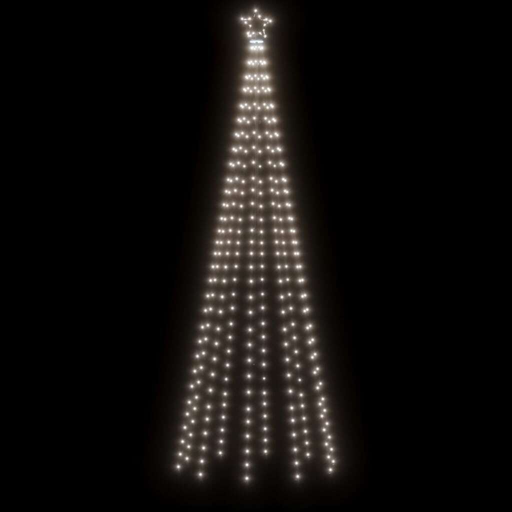 Christmas Cone Tree Cool White Powder-coated steel 9.8 Feet