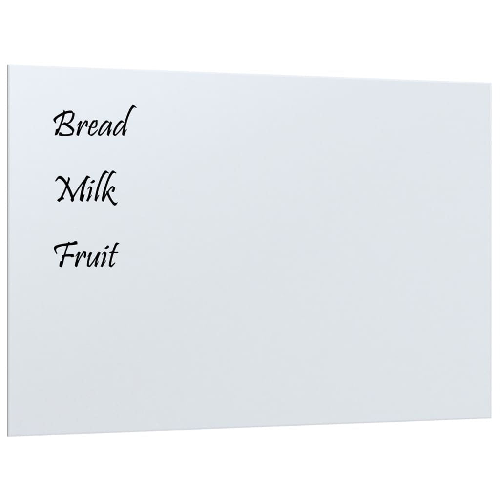 Wall-mounted Magnetic Board White 23.6"x15.7"Tempered Glass