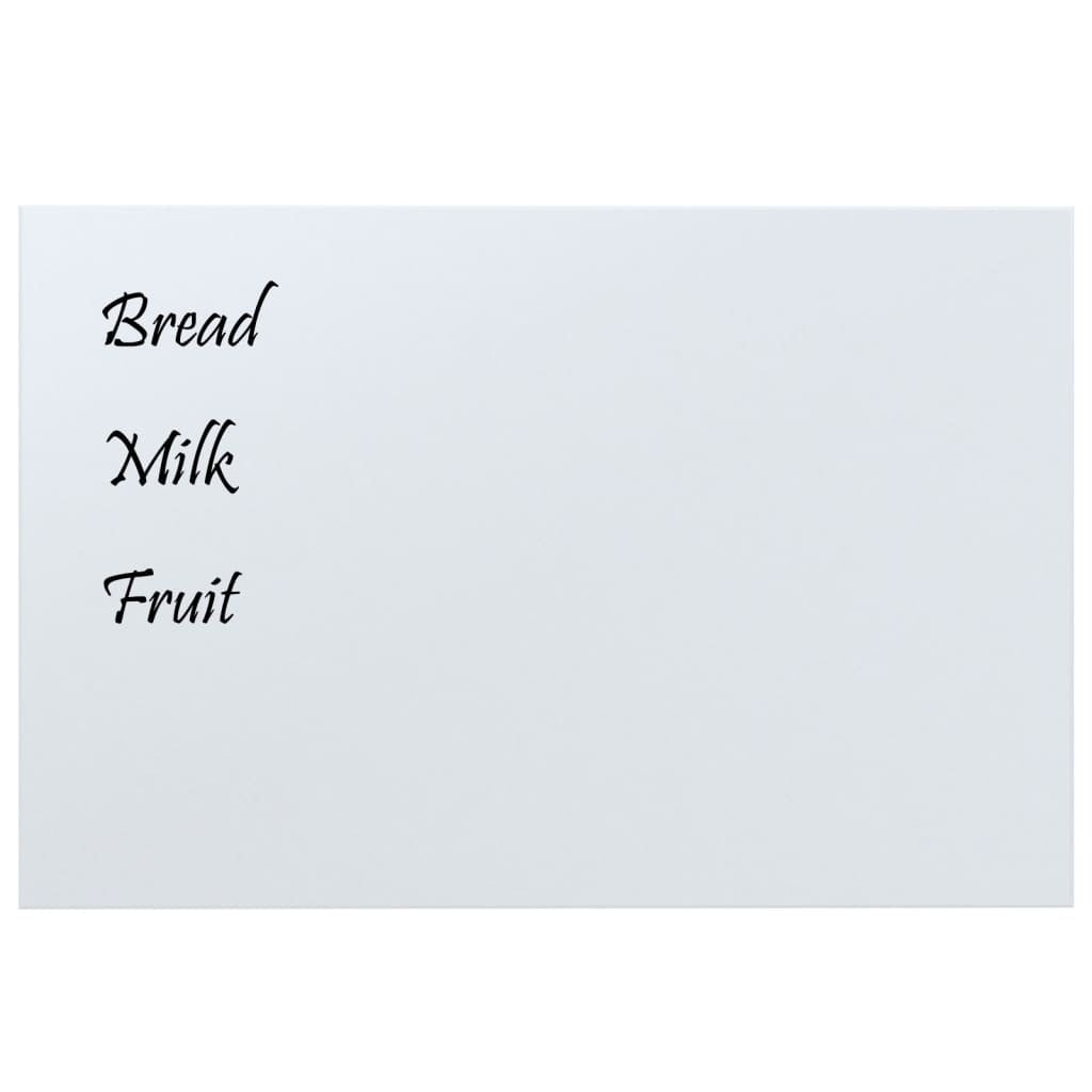 Wall-mounted Magnetic Board White 23.6"x15.7"Tempered Glass