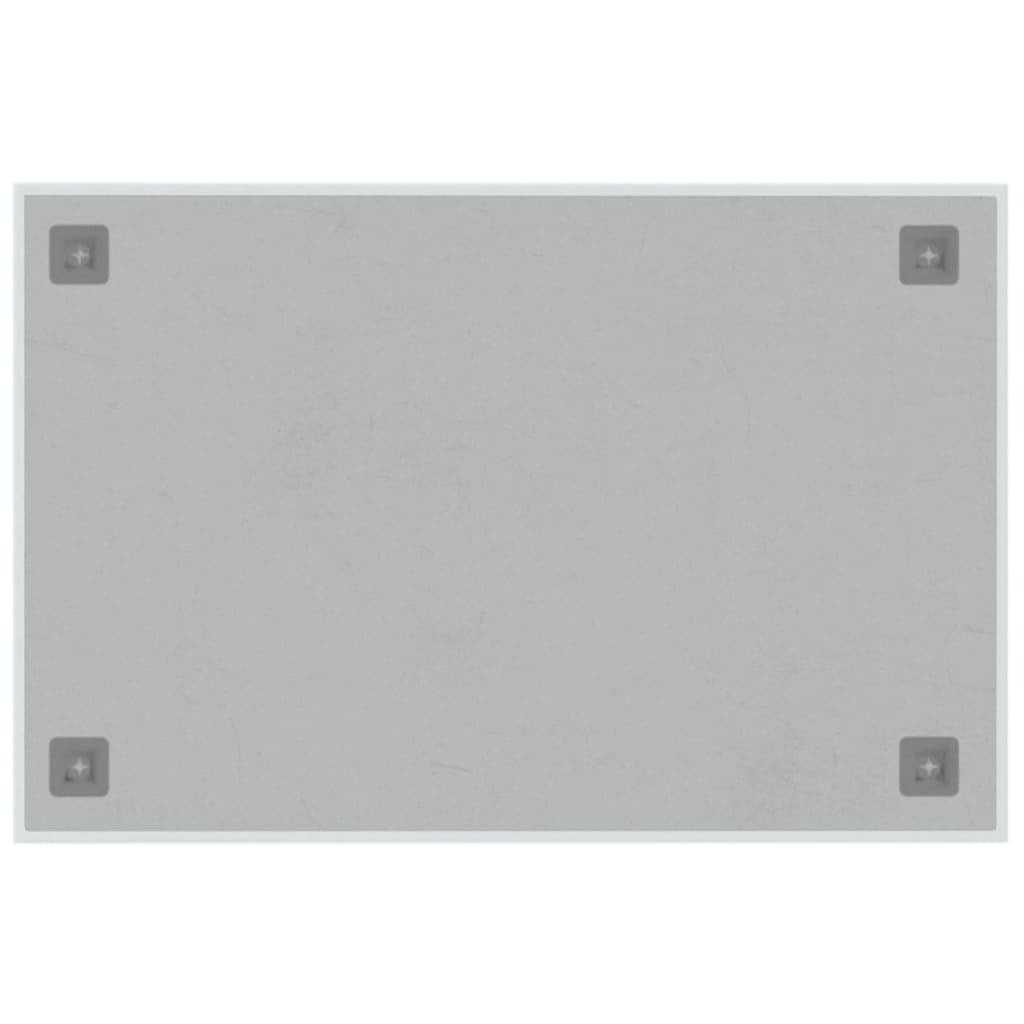 Wall-mounted Magnetic Board White 23.6"x15.7"Tempered Glass