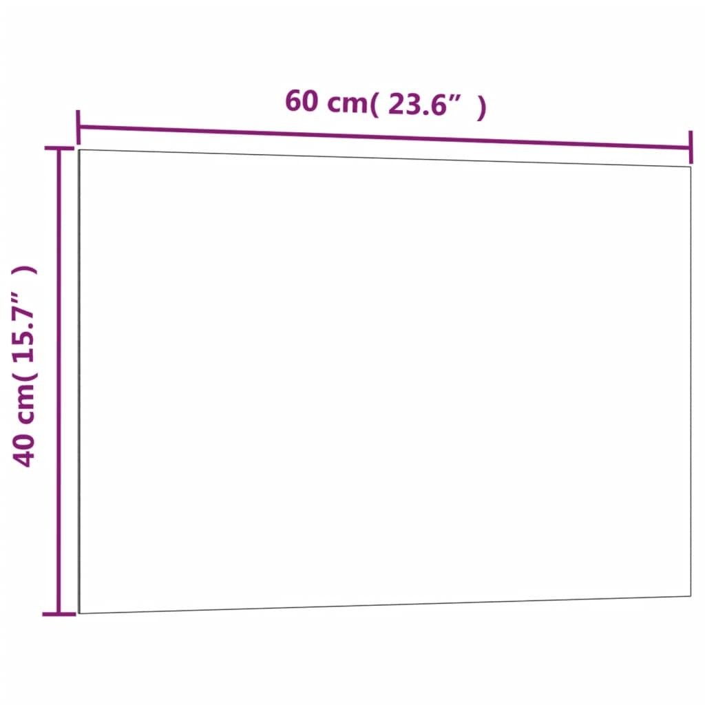 Wall-mounted Magnetic Board White 23.6"x15.7"Tempered Glass