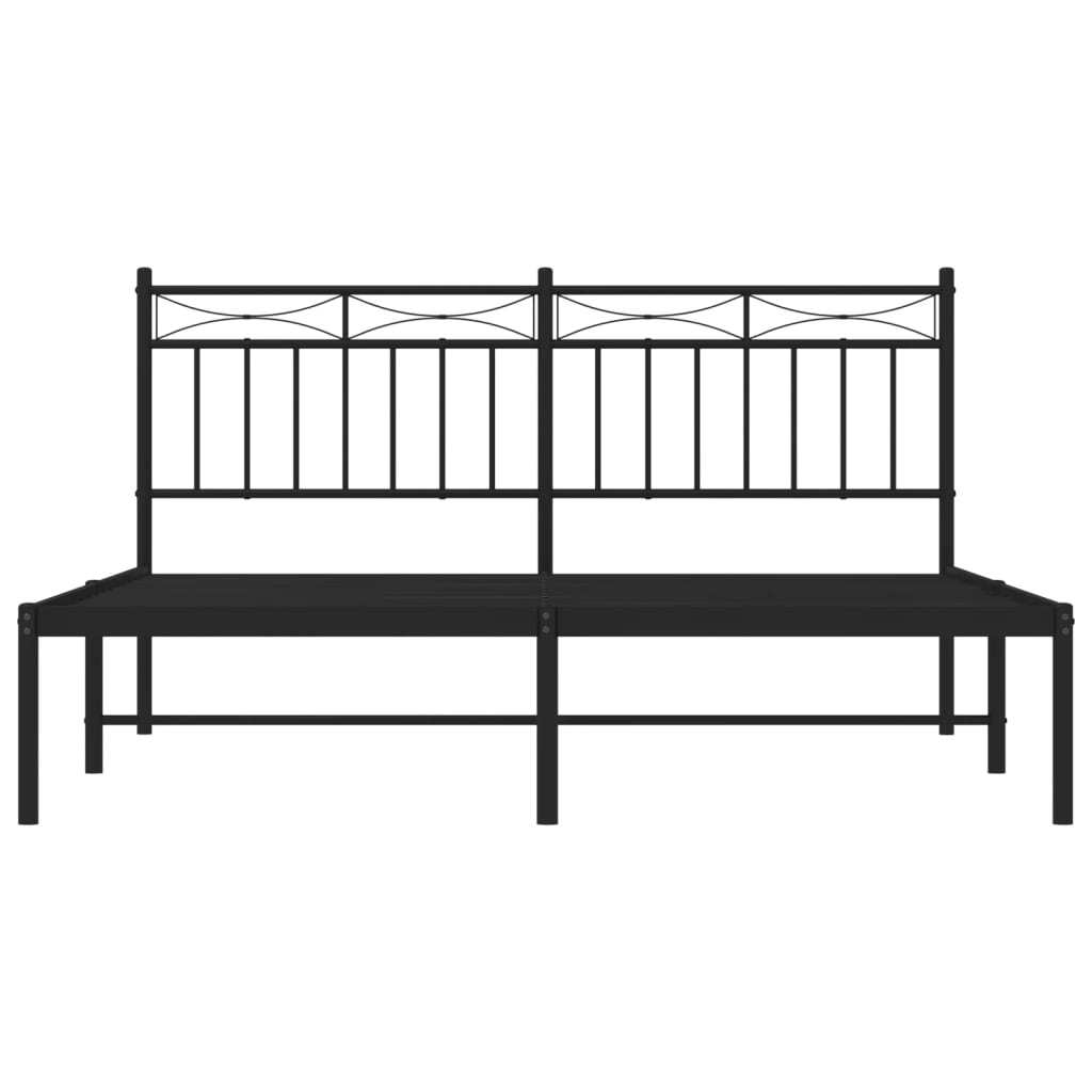 Bed Frame Black Steel King Size Bed Frame Rectangular