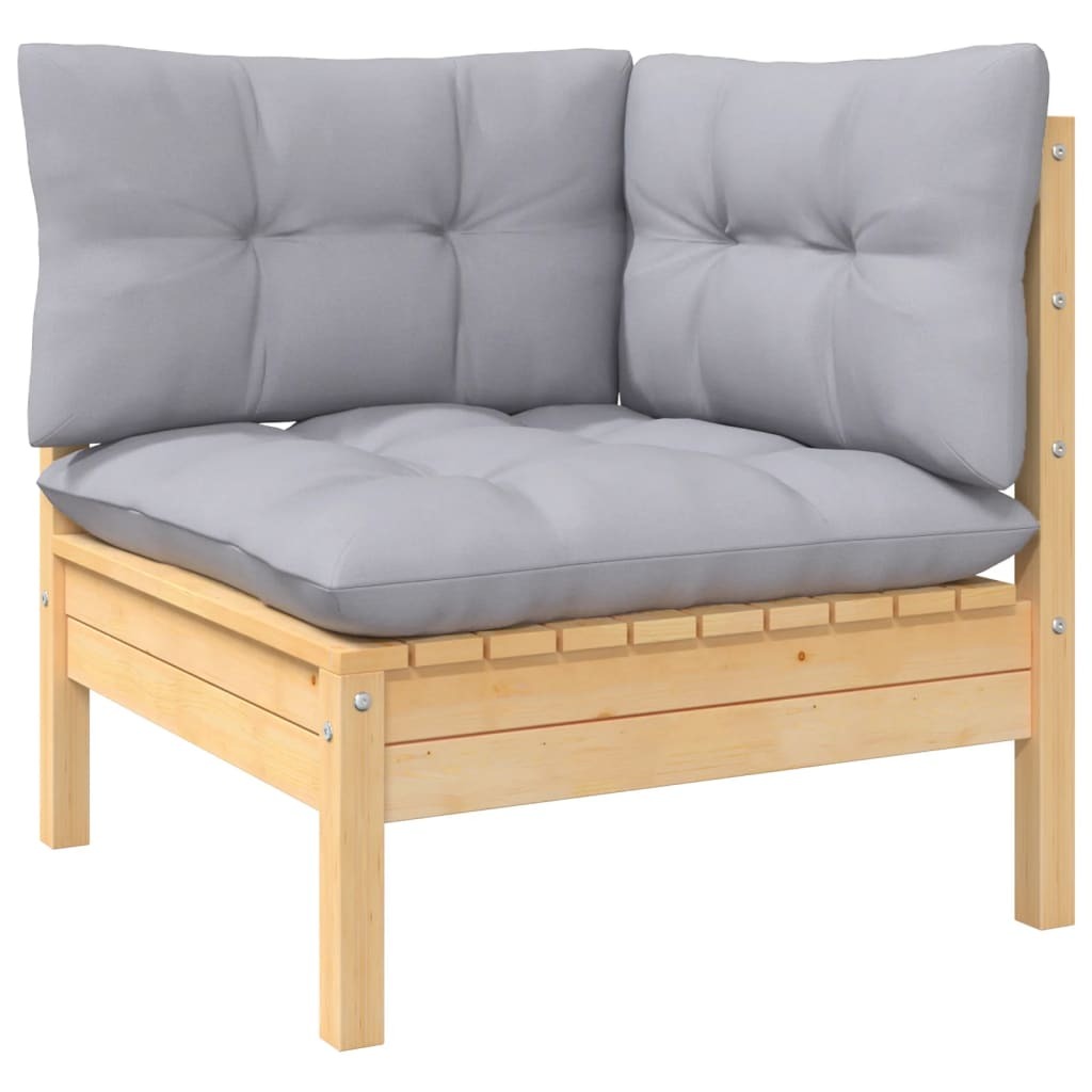 2-seater Garden Sofa Set of 2 Gray