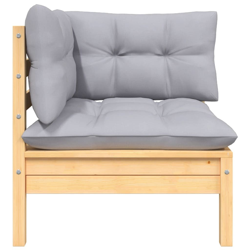 2-seater Garden Sofa Set of 2 Gray