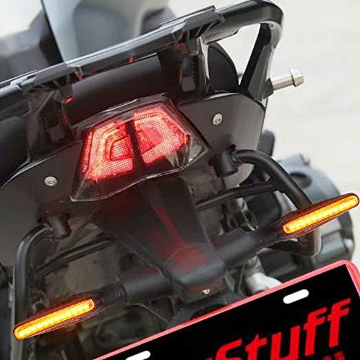 4pcs 12V 12LED Flowing LED Motorcycle Turn Signal Indicators Lights yellow light