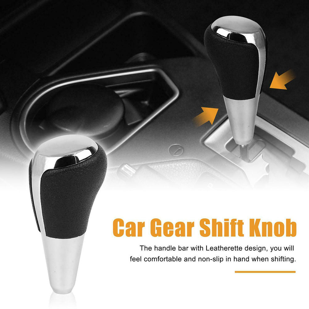 Car Automatic Gear Stick Shift Knob Shift Lever Handle Compatible For Corolla Camry Prius black + silver
