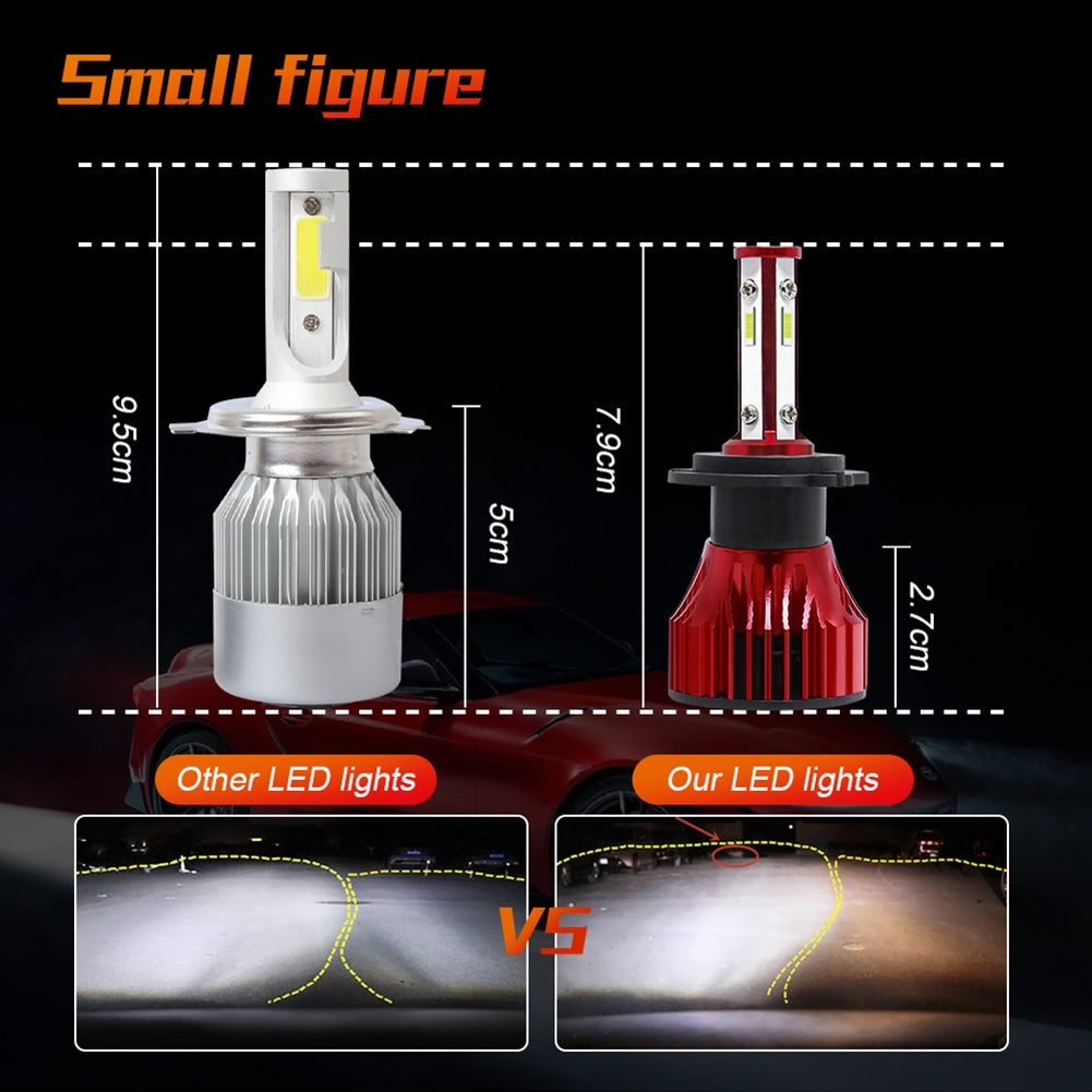 1 Pair Metal X15s Car Light H7 H11 9005 9006 9007 Led Headlight Bulb H4 High And Low Beam 60w 16000lm 6000k Super-bright Lamp 9006