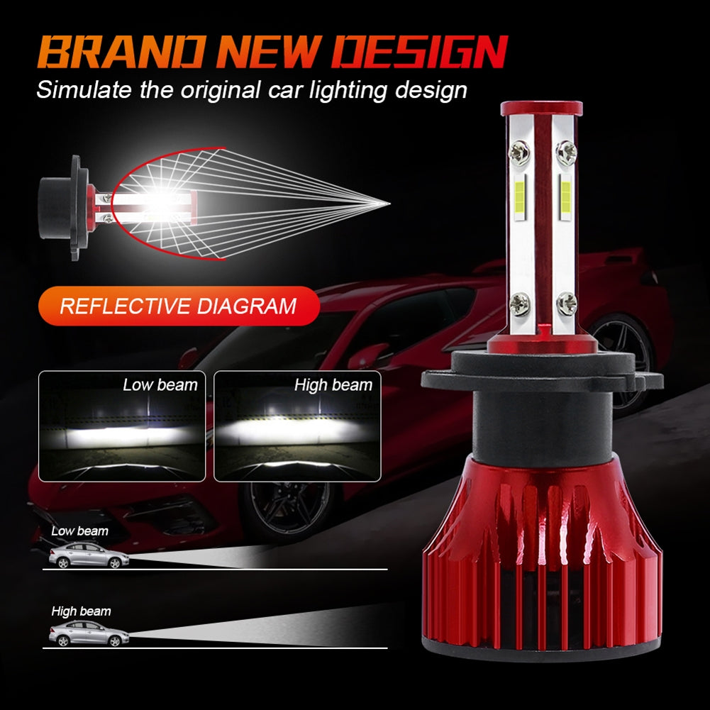 1 Pair Metal X15s Car Light H7 H11 9005 9006 9007 Led Headlight Bulb H4 High And Low Beam 60w 16000lm 6000k Super-bright Lamp 9006