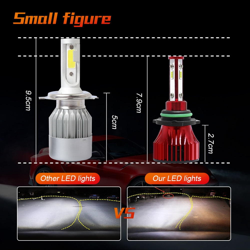 1 Pair Metal X15s Car Light H7 H11 9005 9006 9007 Led Headlight Bulb H4 High And Low Beam 60w 16000lm 6000k Super-bright Lamp 9006