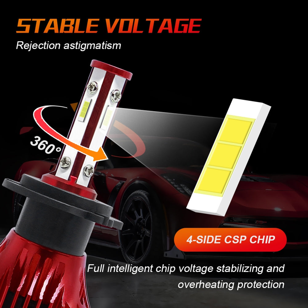 1 Pair Metal X15s Car Light H7 H11 9005 9006 9007 Led Headlight Bulb H4 High And Low Beam 60w 16000lm 6000k Super-bright Lamp 9006