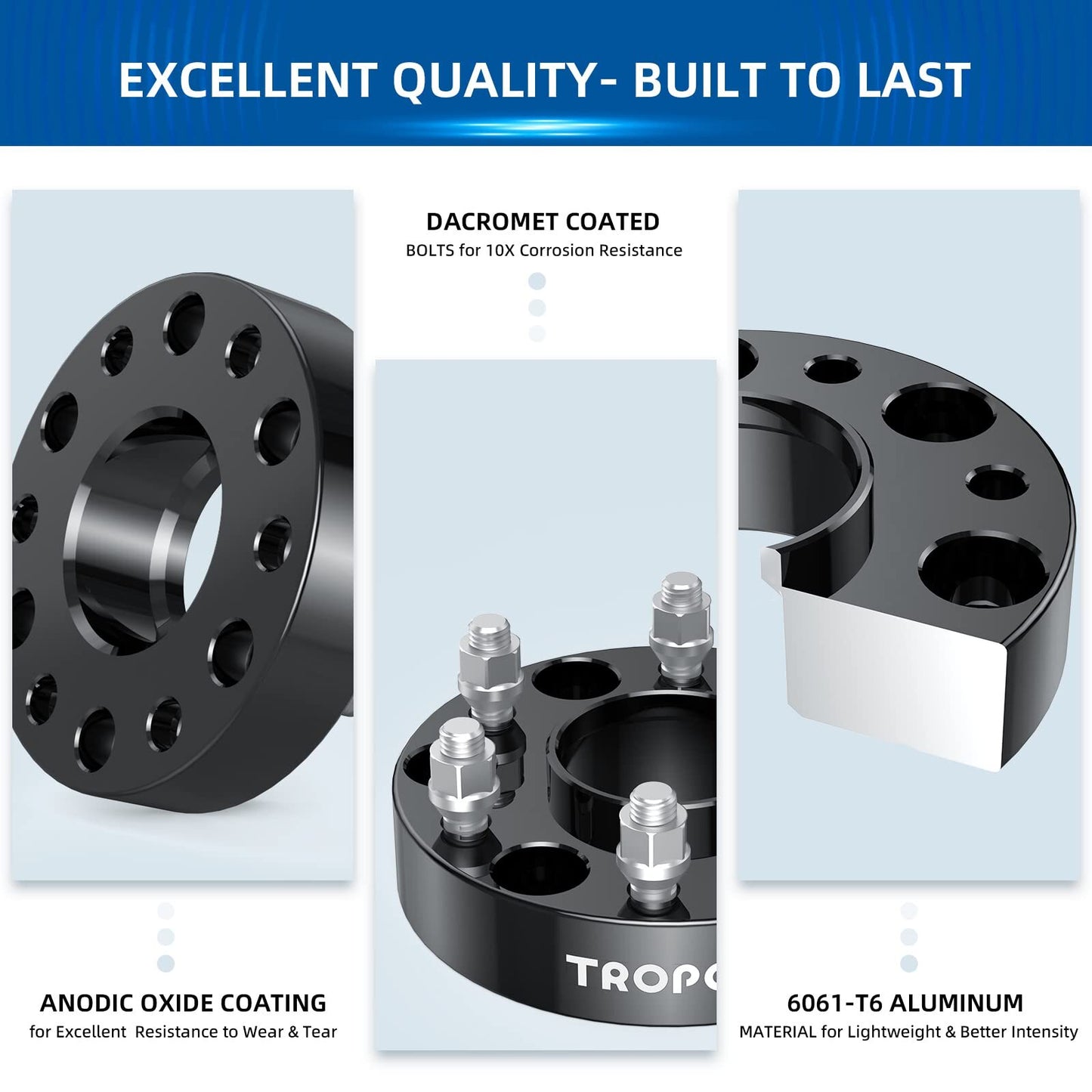 US CHEINAUTO 6x5.5 Wheel Spacers Compatible With Silverado 1500 2 Inch Forged Hub Centric M14x1.5
