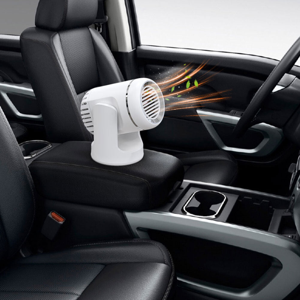 12V Car Heater Fast Heating Heater Windshield Glass Defogger Defroster Portable Dryer White