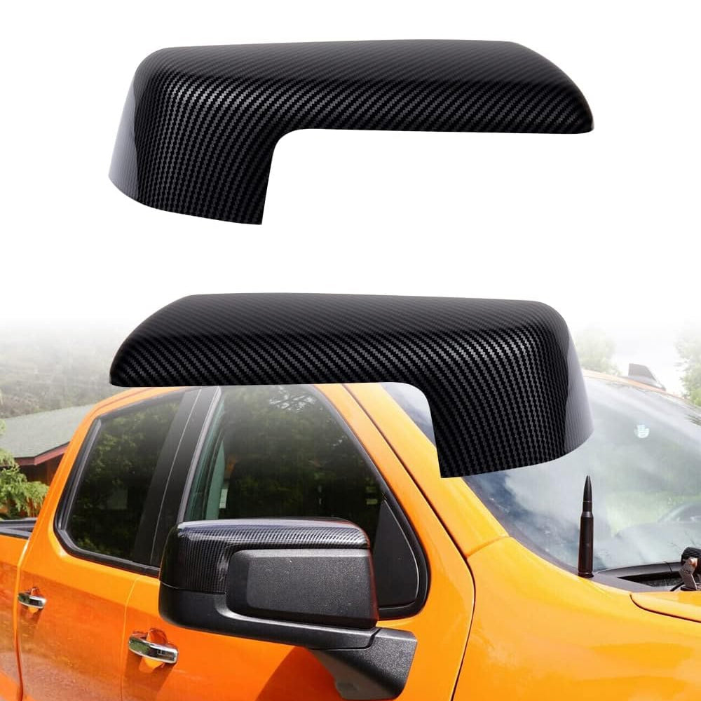 1 Pair Mirror Caps Covers Caps Door Side Rearview Mirror Housing Exterior Accessories Compatible For 1500 2500 3500 Replaces 84469252 84328137 84612941 black