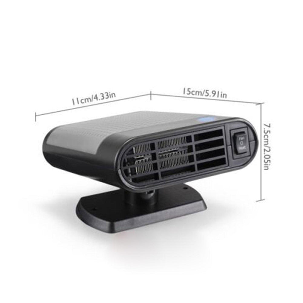 12v 150W Car Air Heater Fast Hot Warm Air Blower Quick Heating Windshield Defroster Demister Defogger black red