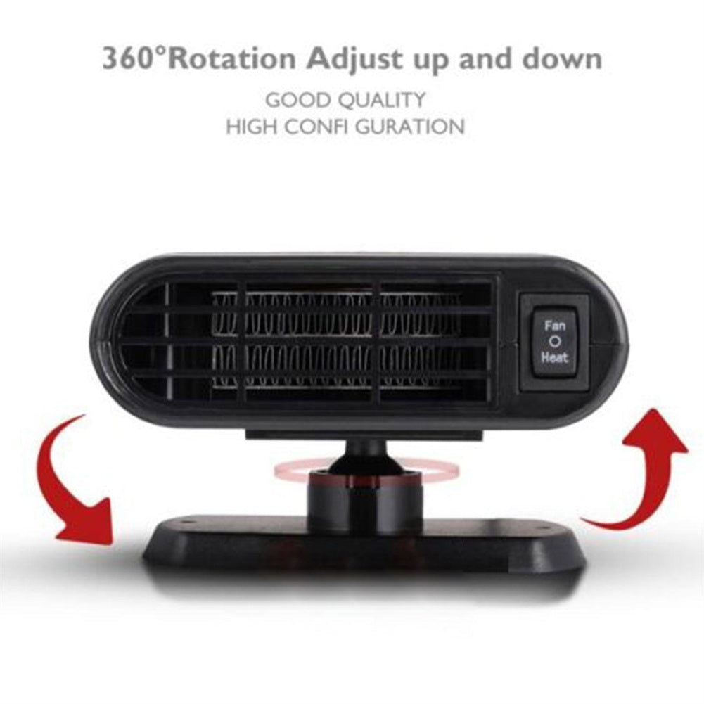 12v 150W Car Air Heater Fast Hot Warm Air Blower Quick Heating Windshield Defroster Demister Defogger black red