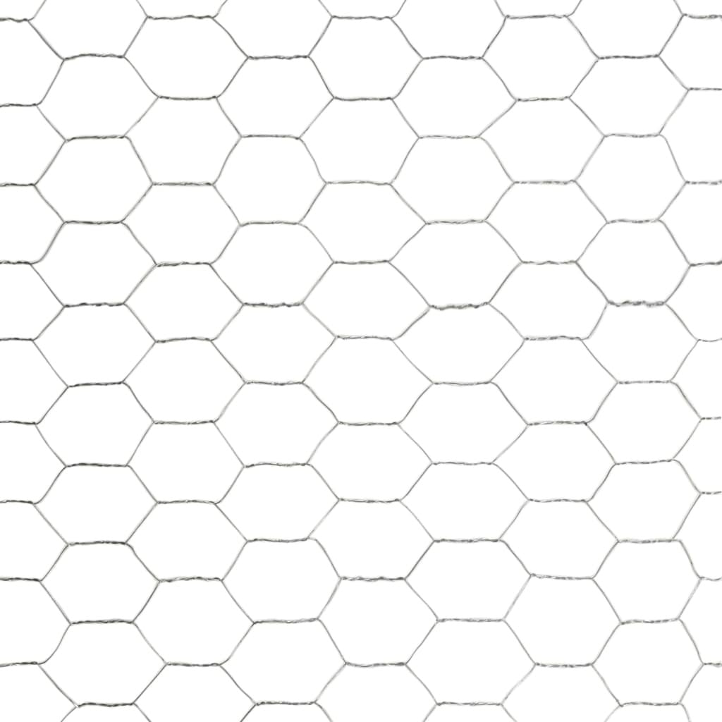 Chicken Wire Fence Galvanized Steel 82'x3.9' Silver