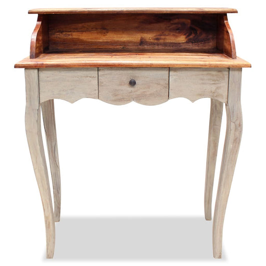 Writing Desk Mahogany, Grey Solid mahogany wood