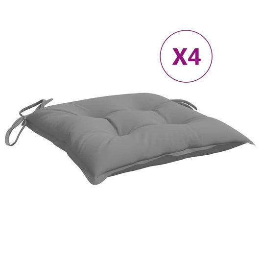 Chair Cushion Set of 4 Grey Oxford fabric (100% polyester)