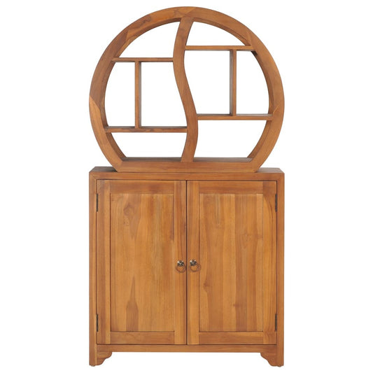 Cabinet With Yin Yang Shelf Natural Teak