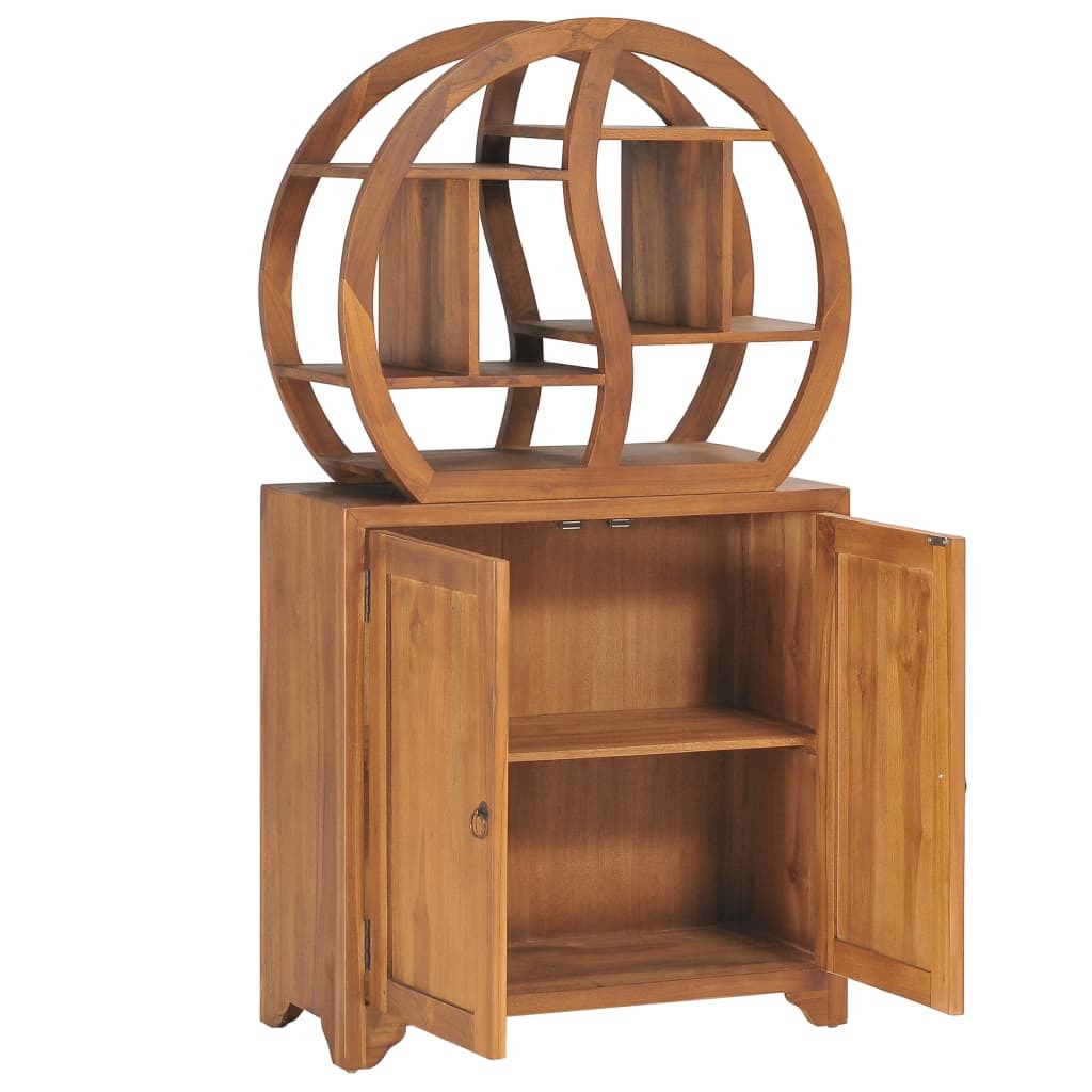 Cabinet With Yin Yang Shelf Natural Teak