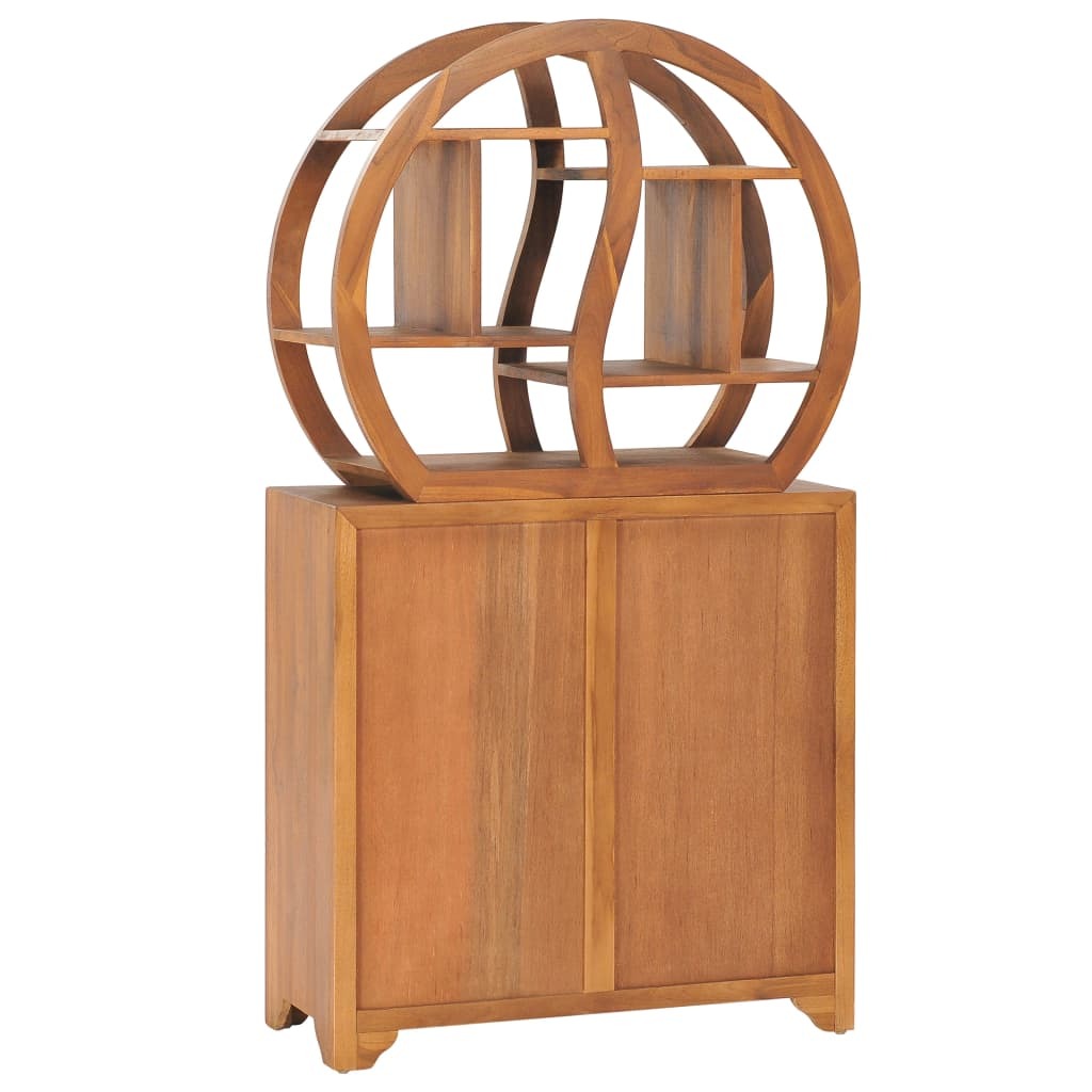 Cabinet With Yin Yang Shelf Natural Teak