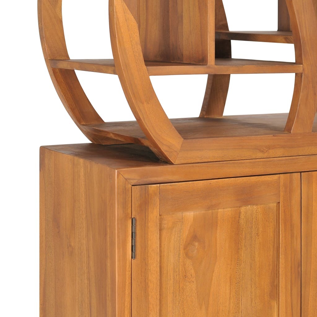 Cabinet With Yin Yang Shelf Natural Teak
