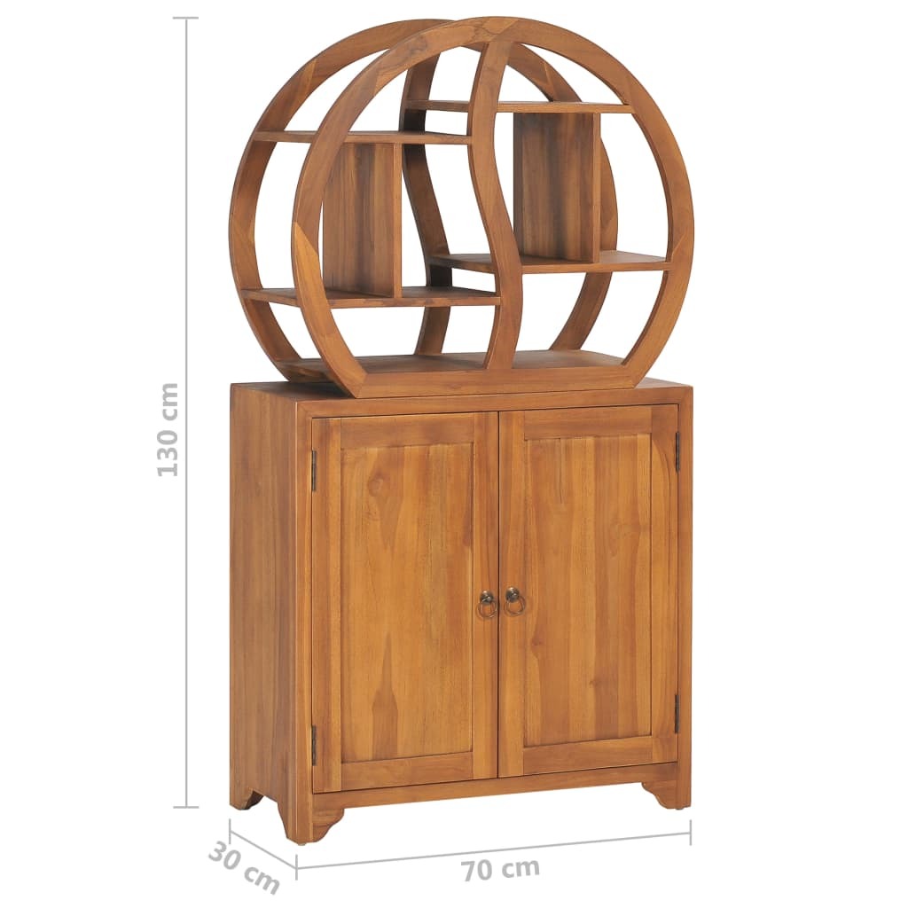 Cabinet With Yin Yang Shelf Natural Teak