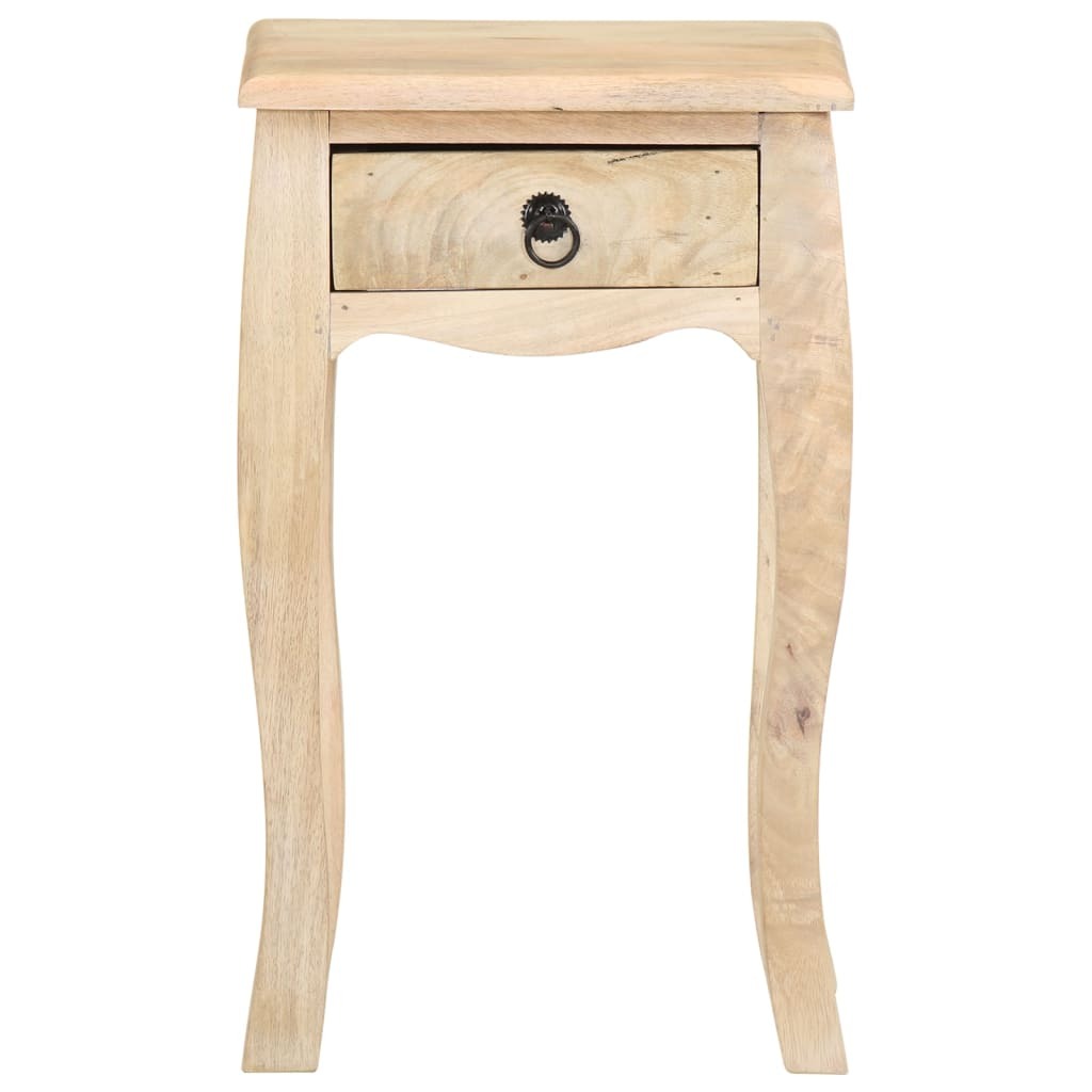 Bed Cabinet Brown Solid mango wood Compact Bedside Table Square