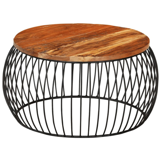 Coffee Table Multicolor Solid reclaimed wood, powder-coated iron