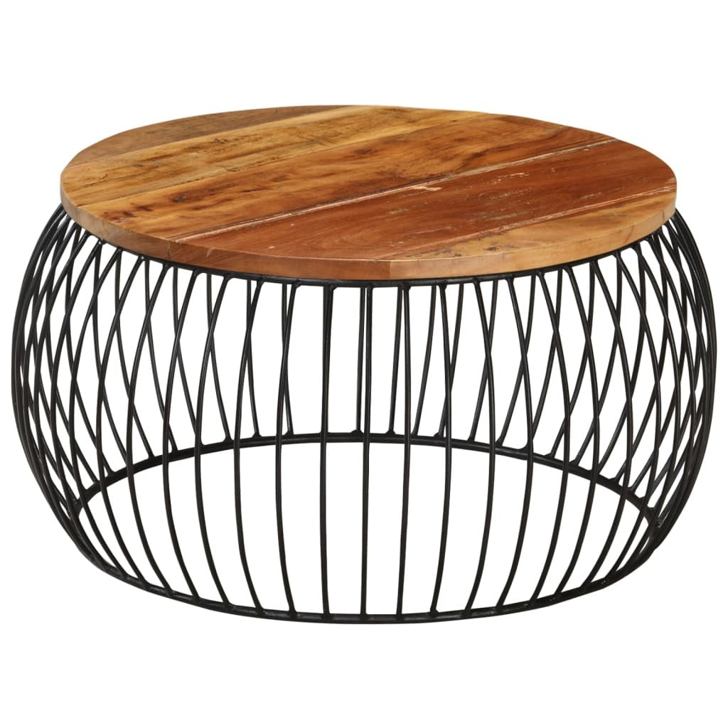 Coffee Table Multicolor Solid reclaimed wood, powder-coated iron