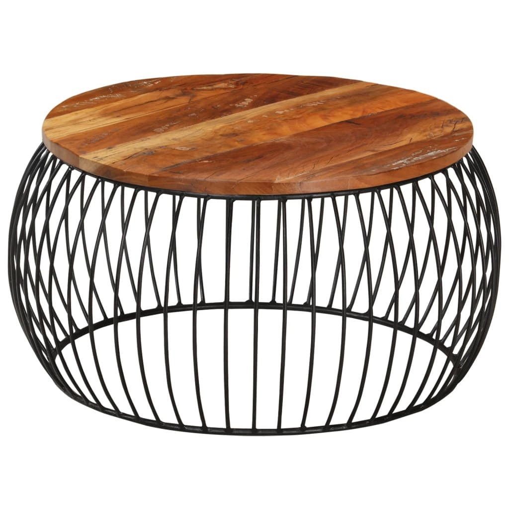 Coffee Table Multicolor Solid reclaimed wood, powder-coated iron
