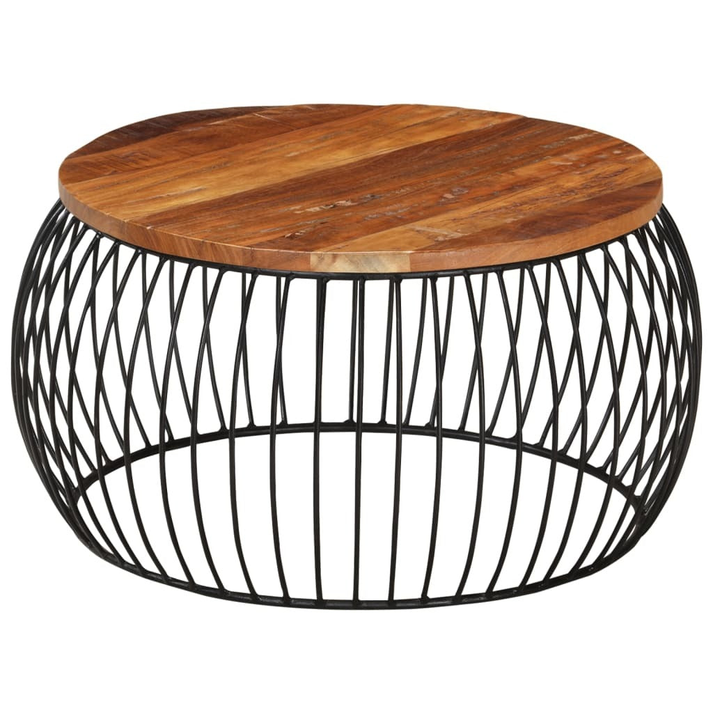 Coffee Table Multicolor Solid reclaimed wood, powder-coated iron