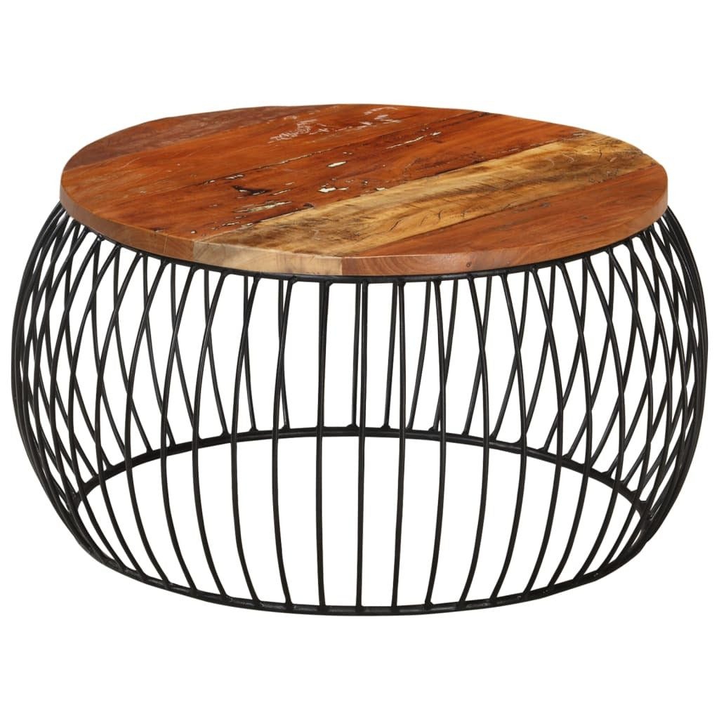 Coffee Table Multicolor Solid reclaimed wood, powder-coated iron