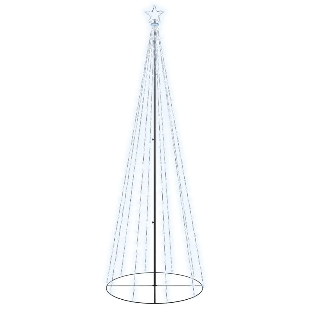 Christmas Cone Tree Cool White Powder-coated steel 9.8 Feet