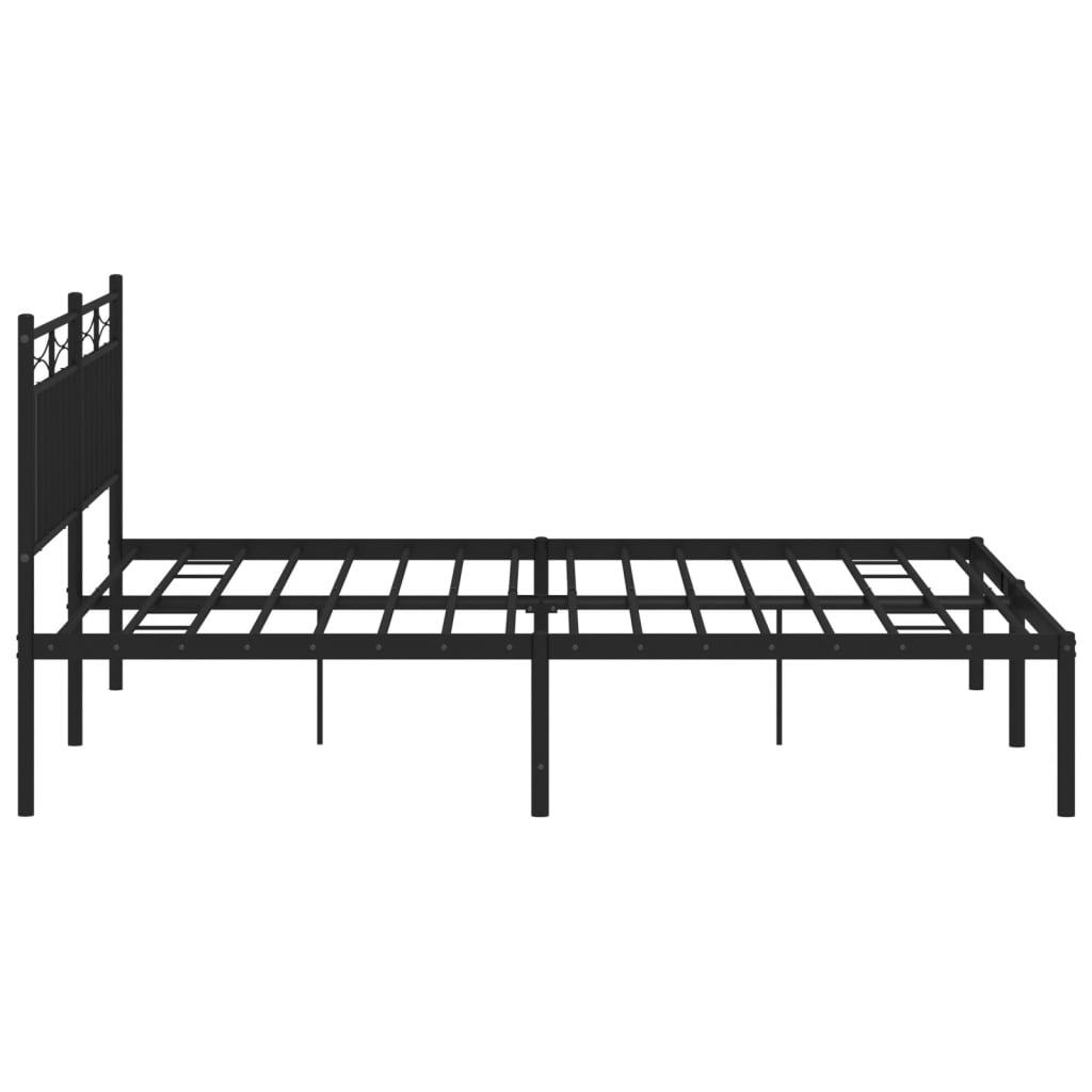 Bed Frame Black Steel King Size Bed Frame Rectangular