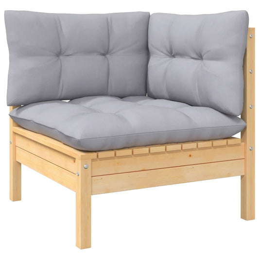 2-seater Garden Sofa Set of 2 Gray