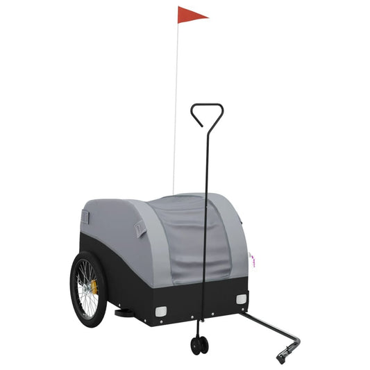 Bike Trailer Black and Gray 99.2 lb Iron