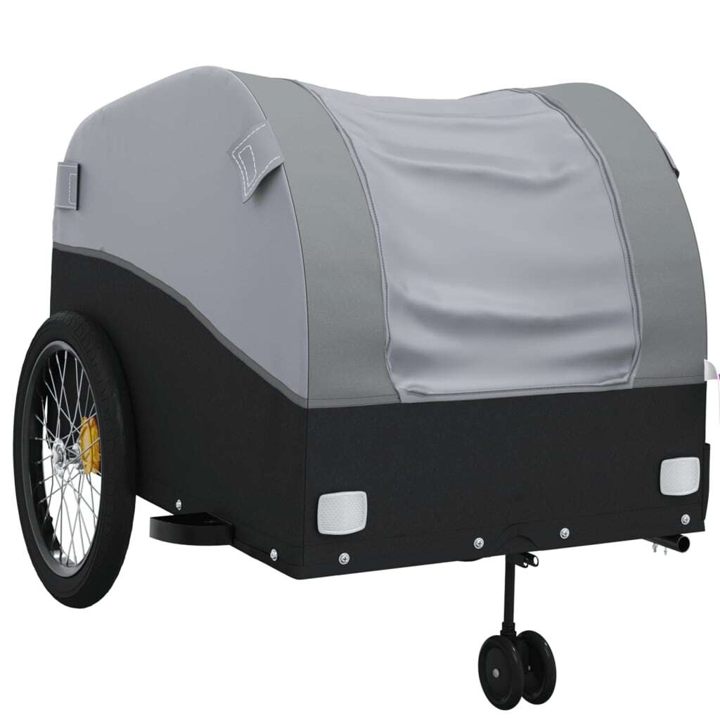 Bike Trailer Black and Gray 99.2 lb Iron