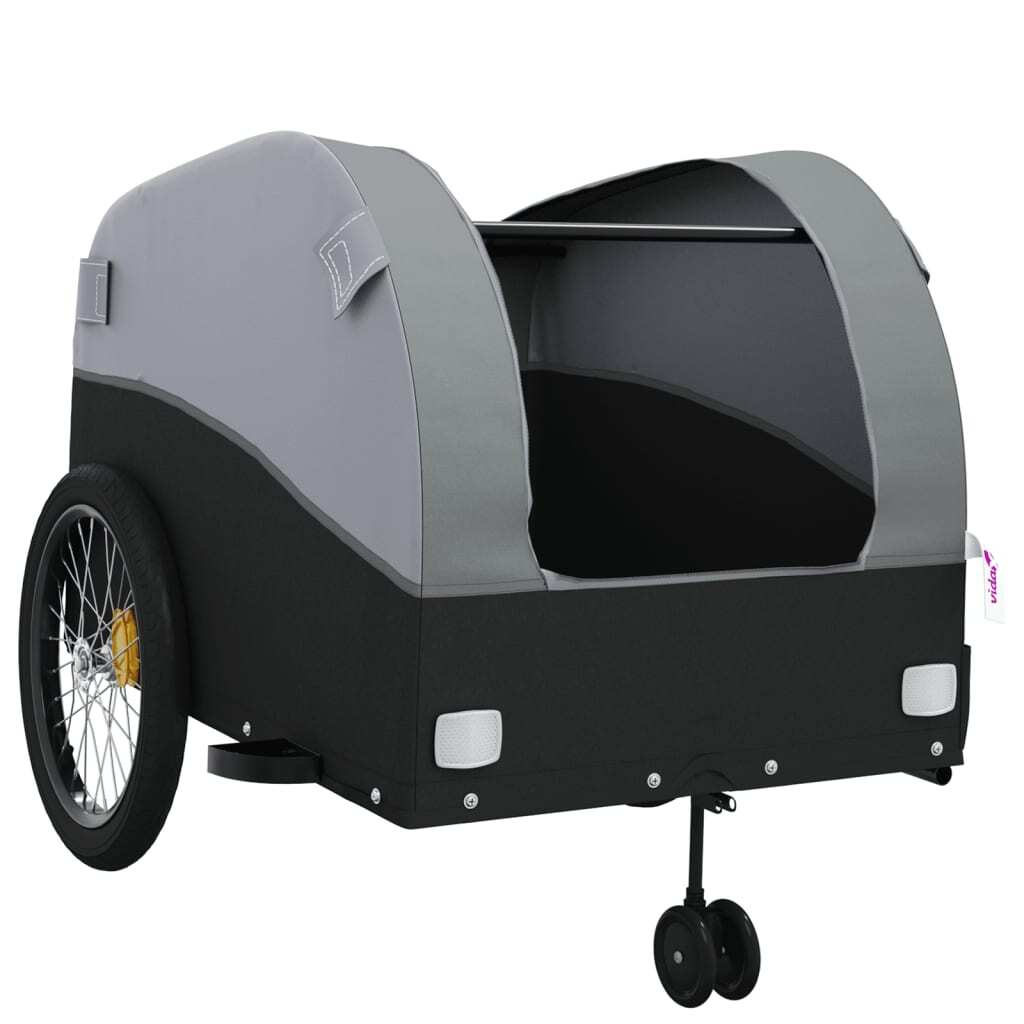 Bike Trailer Black and Gray 99.2 lb Iron