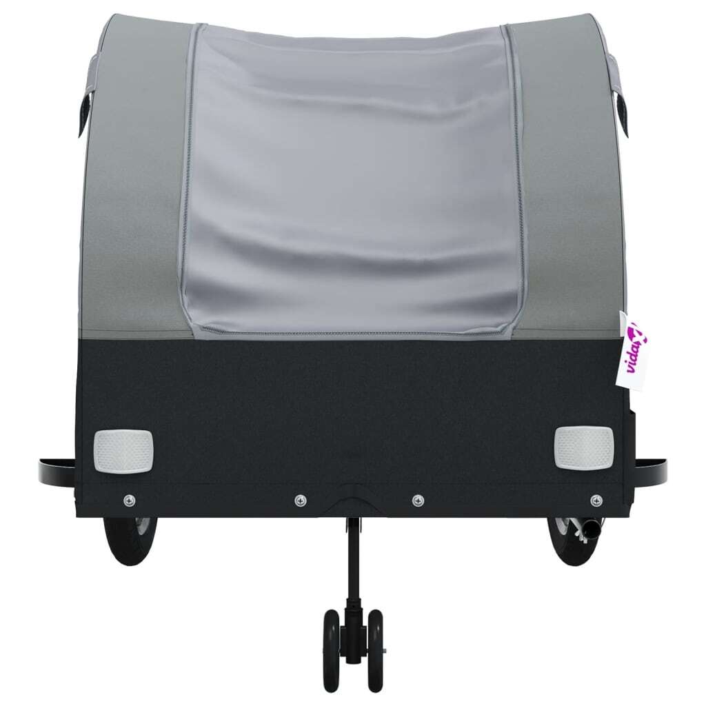 Bike Trailer Black and Gray 99.2 lb Iron
